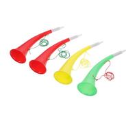 WEKAMOS 4 pièces Lot de Trompettes Jouets Amusantes pour Fête et Animation Accessoires de Supporter pour Football Sons Puissants pour Concerts et Événements Plein Air Couleur Aléatoire