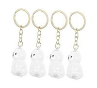 WEKAMOS 4 Pièces Porte Clés Capsule Mémoire pour Poils Danimaux Transparent Boîtier Commémoratif et Portable pour Chien et Chat Rangement Sécurisé Souvenir Keepsake