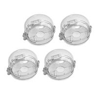 WEKAMOS 4 pièces Protège Boutons de Cuisinière Gaz Couvercles Sécurité Garçon Fille Résistants Chaleur et Anti-graisse pour Gazinière Cuisine