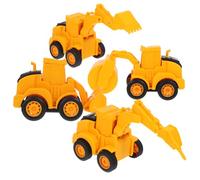 WEKAMOS 4 pièces Tracteur Pelleteuse pour Garçon Fille Modèle Simulé Engin de Chantier Éducatif pour Filles et Garçons Dès Ans Coordination Main Œil et Développement Pratique