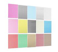 WEKAMOS 40 Feuilles Étiquettes Autocollantes Rondes pour Organisation en Papier Coloré Résistantes Déchirure Décoloration ouleur Aléatoire à pour Livres et Bocaux