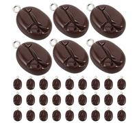 WEKAMOS 40 Pièces Mini Bean Resin Charms For DIY Keychain Necklace Crafting Realistic Flatback Pendants Bulk For Jewelry Making And Creative Decoration