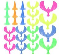 WEKAMOS 40 Pièces Mini Oiseaux d'Équilibre en Plastique Jouets Éducatifs pour Doigts et Bureau Aigles en Équilibre pour Garçon et Filles Jeu Scientifique et Décoration Ludique