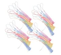 WEKAMOS 40 Pièces Mini Tassels Bookmarks Gradient Decorative Fringe For DIY Crafts Handmade Artistic Reading Accessories