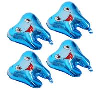 WEKAMOS 4pièces Lot De Ballons Aluminium De Dent Pour Baptême Décoration Shower Et Fête Prénatale