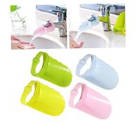 WEKAMOS 4pièces Rallonge De Robinet Réglable Pour Lavabo Lavage Des Mains Bébés Avec Angles Arrondis Et Bord Sans Bords Rose Vert Bleu Et Jaune