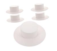 WEKAMOS 5 pièces Chapeaux Papier à Peindre pour Garçon Fille Bords Larges Kit DIY Créatif Blanc pour Fêtes et Activités de Groupe