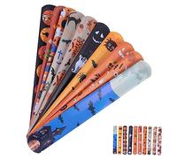WEKAMOS 50 Pièces Papa cercle enfant bandes cotillons d'halloween bracelets de claque claque d'halloween Hé bracelets slap pour garçons de carnaval PVC