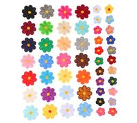 WEKAMOS 50 Pièces Sunflower Embroidered Iron Applique Patches Floral Fabric Decorations For Clothes Jackets Bags DIY Sewing Repair