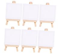 WEKAMOS 6 ensembles Lot de Mini Chevalets avec pour Peinture Portable pour Garçon Fille et Artistes Cadres de Peinture à Lhuile pour et Éducation Artistique