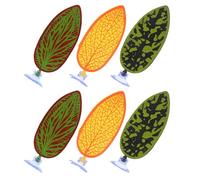 WEKAMOS 6 Pièces Betta Fish Resting Leaf Hammock With Suction Cups Artificial Aquarium Plants For Breeding And Stress Relief Comfortable Fish Sleeping Spot