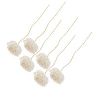 WEKAMOS 6 pièces Diffuseur de Parfum Naturel Bâtons Fleur de Rotin pour Huile Essentielle Intensité Décoration Aromatique Ambiance Maison