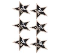 WEKAMOS 6 Pièces Écussons Thermocollants Étoile Brodée Patchs à Repasser pour Jeans Vêtements Sacs Décoration Sans Couture