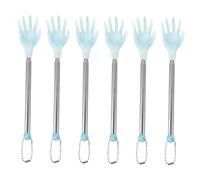 WEKAMOS 6 pièces Gratte-dos Extensible Acier Inoxydable Manche Long Léger et Portable pour Soulager Démangeaisons Masseur Dos et Multifonction Design Télescopique Compact