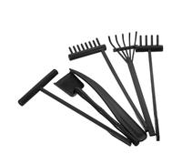 WEKAMOS 6 pièces Kit Mini Râteaux Zen Plastique pour Jardin Zen et Plateau de Accessoires de Râteau de Bureau pour Dessin de Sable