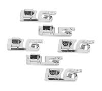WEKAMOS 6 Pièces Lot de Presseurs pour Ourlet Roulé Accessoires pour Machine à Coudre Domestique Guide de Couture Précis Bords Étroits Acier pour Finitions Soignées