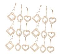WEKAMOS 60 Pièces Lot de Cadres Creux Forme de Cœur et Ovale Décorations DIY pour Cadres Photo Artisanaux Ornements Naturel pour Décoration Maison