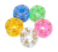 WEKAMOS 60 pièces Lot de Mini Bouées Gonflables Colorées pour Maison de Poupée Accessoires Natation Légers Jouets Garçon Fille et Décorations Estivales