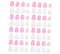 WEKAMOS 64 Pièces Silicone Finger Protectors For Guitarists Non Slip Soft Silicone Fingertip Covers For Relief And Precision Fit Compatible With Acoustic Electric Classical Guitars And