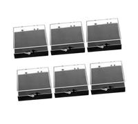 WEKAMOS 6pièces Boîte De Rangement Badges Avec Éponge Noire Étui Compact Multifonctions Pour Épingles Pierres Et Médailles Organisateur Minimaliste Transportable