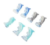 WEKAMOS 7 Pièces Mini Dolphin Resin Figurines Sea Animal Ornaments for Home Decor Fairy Gardens and Cake Toppers Vivid Animal Collectibles