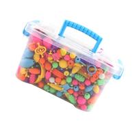 WEKAMOS 700 Perles Pop en Plastique Colorées Kit Bricolage Accessoire de Création Bijoux Boîte 700 Pièces Livret en Anglais Jeu Créatif pour Garçon et Filles et Couleur