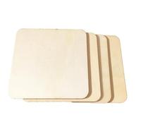 WEKAMOS 72 pièces Carrés de Naturel Non Traité pour Bricolage Décorations DIY Tranches Brutes avec Coins Arrondis pour Loisirs Créatifs et Art Mural