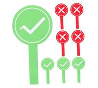 WEKAMOS 8 pièces Palettes de Vote Oui Non Réutilisables Rouges et Vertes Panneaux de Réponse Rapides pour Enseignants et Jeux Éducatifs Classe Portable et Compact