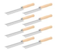 WEKAMOS 8 Pièces Peigne de Toilettage Métal pour Animaux Démêlant pour Chats et Chiens Brosse Robuste pour Poils Lâches et Nœuds Outil Portable pour Soin Du Pelage