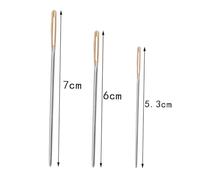 WEKAMOS 9 pièces Lot de Aiguilles à Coudre à Grand Chas Rond Aiguilles Aveugles Acier Inoxydable Anticorrosion et Tricoter avec Grands Yeux Faciles à Enfiler pour Travaux de Couture et
