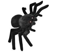 WEKAMOS Araignée en Peluche Géante Noire 80 Cm en Peluche Doux en Coton PP Décoration Halloween pour Garçon et Filles et Peluches pour Filles Présent d'anniversaire Original