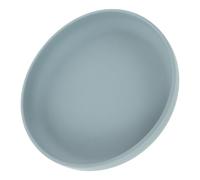 WEKAMOS Assiette de Repas Déversement avec Base à Ventouse pour Personnes Handicapées Ustensile de Table Silicone Sécure pour Autosuffisance Alimentaire Gris Bleu