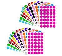 WEKAMOS Autocollants Ronds Colorés à Pois 12 Pièces Étiquettes Adhésives à Points pour Codage Couleur Taille Moyenne Autocollants de Bureau et Organisation à la Maison Faciles à
