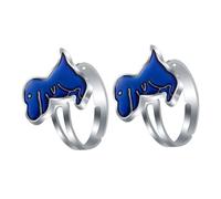 WEKAMOS Bague Dinosaure Changeante de Couleur pour Garçon et Filles 2Pcs Bague d'Humeur Délicate Accessoire Adorable Bijoux pour Tout-Petits Original