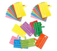 WEKAMOS Bandes de Lecture Guidée pour Garçon et Filles 24 Pcs - Aide à la Lecture Dyslexie Surligneur Multicolore 8 Couleurs Outil d'Espacement pour Écriture Manuscrite Marque-Pages