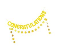 WEKAMOS Bannière Guirlande de Décoration pour Remise de Diplôme Fanion Suspendu Premium Accessoires Festifs pour Fête de Graduation Création Dambiance Chaleureuse et Photo Booth pour