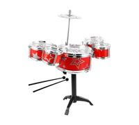 WEKAMOS Batterie Garçon Fille Réaliste Mini Jazz avec Baguettes Kit Percussion Éducatif pour Tout-Petits Apprentissage Musical Précoce Batterie Instrument Garçon Fille Noël