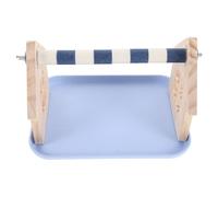 WEKAMOS Bird Training Perch Platform with Sanding Bar and Tray Portable Wooden Playstand for Parakeets Cockatiels Conures Out of Cage Activity and Paw Care Station