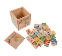 WEKAMOS Blocs Éducatifs Bois ABC pour Tout-Petits Lettres et Chiffres Colorés Empilage Sûr pour Apprentissage Préscolaire et Activités Ludiques