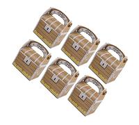 WEKAMOS Boîte à Trésors En Papier Pirate 12 Pcs Coffret Vintage Boîte à Bonbons Pour Fête Décoration De Pirate 7x11x7 Cm Pour Anniversaires Et Fêtes Pour Garçon Et Filles Et Adultes