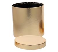 WEKAMOS Boîte Ronde Élégante Forme Cylindrique Dorée en Carton pour Fleurs et Bonbons Résistante à la Décoloration pour Décoration de Fleur Intérieure