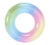 WEKAMOS Bouée de Natation Gonflable à Paillettes Transparente avec Dégradé Arc Ciel Anneau Flottant Sécurité Pratique pour Adultes Femme Piscine Plage