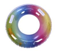 WEKAMOS Bouée Gonflable Piscine à Paillettes Translucide Dégradé Arc Ciel Anneau Natation Adulte Facile à Gonfler et Ranger Accessoire Sport Aquatique