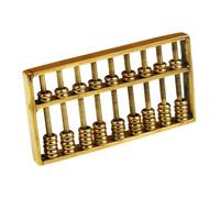 WEKAMOS Boulier Miniature en Laiton Mobile Ornement Décoratif Chinois Éducatif pour Garçon et Filles Sculpture en Laiton Accessoire D’Éveil et Apprentissage Décoration de Bureau ou