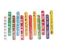 WEKAMOS Bracelets à Claquer de Noël pour Garçon et Filles - Lot de 48 Pièces en Pvc Souple - Motifs Pingouin et Dessins Animés Colorés - Accessoires Festifs pour Fêtes de Noël et Présents
