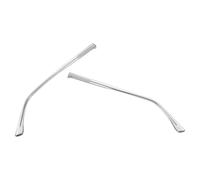 WEKAMOS Branches de Lunettes de Remplacement en Métal Gris Fumé Style Vintage Double Denture Compatibles pour Réparation et Entretien des Lunettes Accessoire en Métal