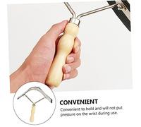 WEKAMOS Brosse pour Chevaux et Bovins Acier Inoxydable avec Manche Ergonomique Antidérapant Outil de Toilettage Durable pour Élimination Sueur et Poils Mort