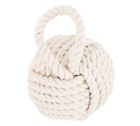 WEKAMOS Butoir de Porte Boule Coton et Lin Butée Collision Pondérée Décor Maison Créatif Accessoire de Sécurité Mural Stop Porte Design Blanc