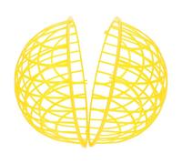 WEKAMOS Cage à Poules Mobile Ronde 30 Cm Jaune sur roulettes, Poulailler Extérieur Ventilé en Maille, Cage Transport Poulets et Lapins, Habitat Sécurisé pour Petits Animaux de Compagnie