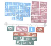 WEKAMOS Calendrier Boho pour Salle de Classe avec Support Métallique Jeu de Cartes Flip pour Décoration Murale et Enseignement des Concepts